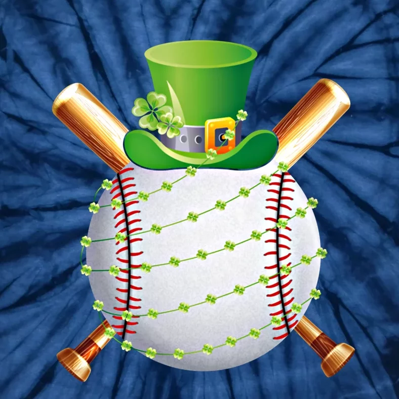 Funny Baseball St Patricks Day 2024 Ball Leprechaun Catcher Meaningful Gift Tie-Dye T-Shirt