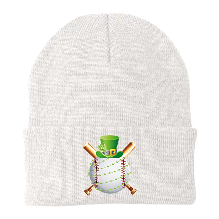 Funny Baseball St Patricks Day 2024 Ball Leprechaun Catcher Meaningful Gift Knit Cap Winter Beanie