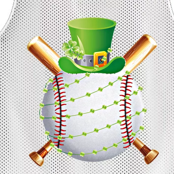 Funny Baseball St Patricks Day 2024 Ball Leprechaun Catcher Meaningful Gift Mesh Reversible Basketball Jersey Tank