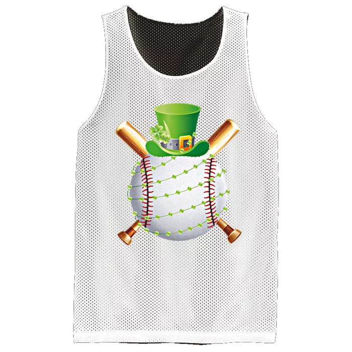 Funny Baseball St Patricks Day 2024 Ball Leprechaun Catcher Meaningful Gift Mesh Reversible Basketball Jersey Tank