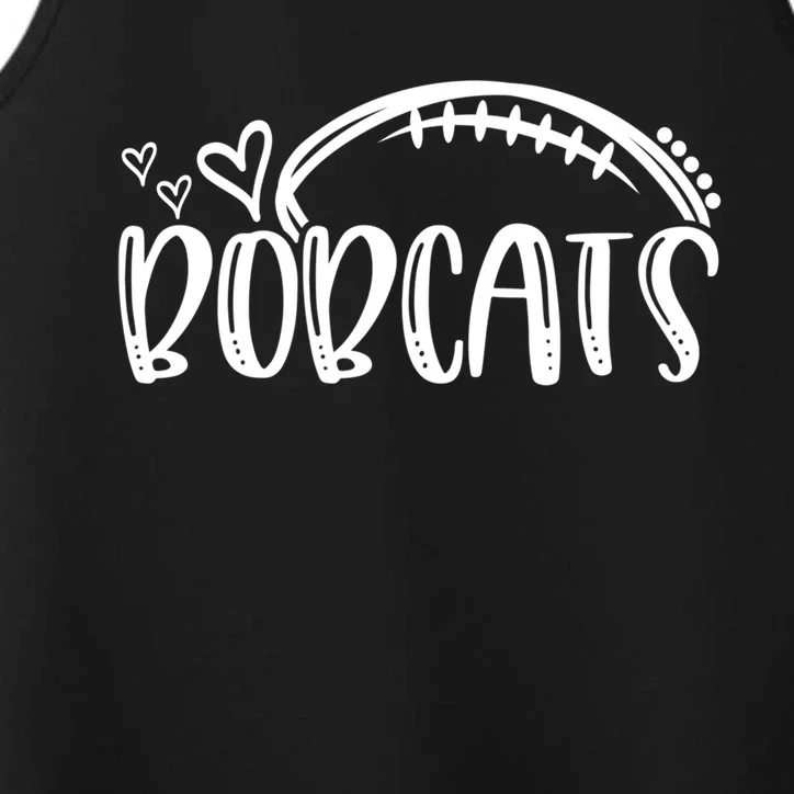 Football Bobcat School Sports Fan Team Spirit Great Gift Performance Tank