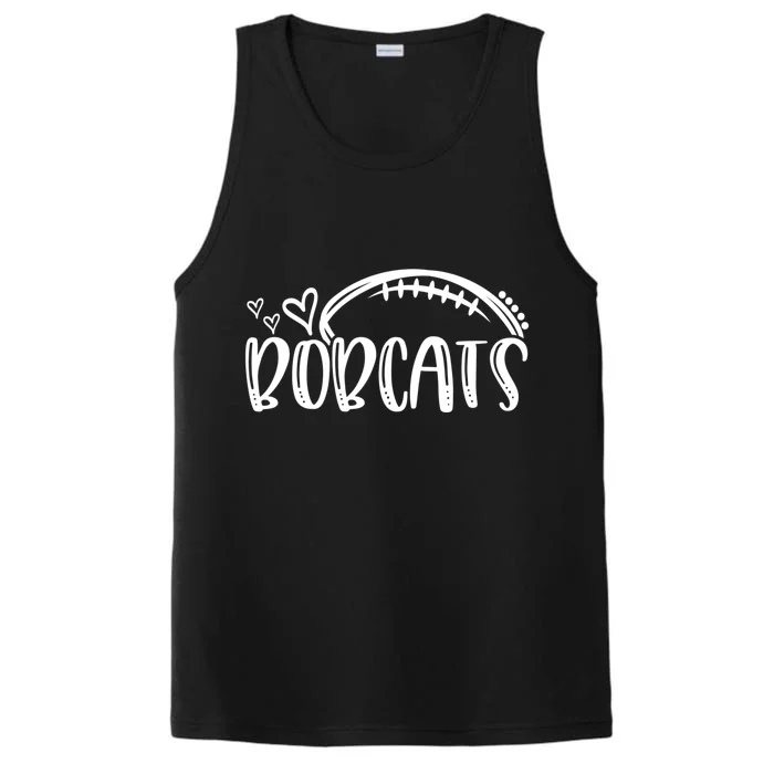 Football Bobcat School Sports Fan Team Spirit Great Gift Performance Tank