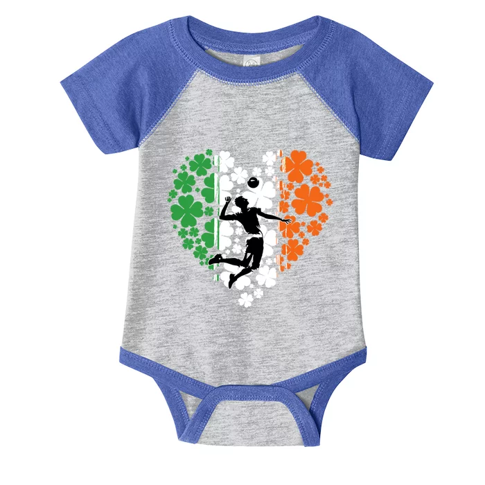 Funny Basketball Shamrock St Patrick's Day Ireland Flag Gift Infant Baby Jersey Bodysuit