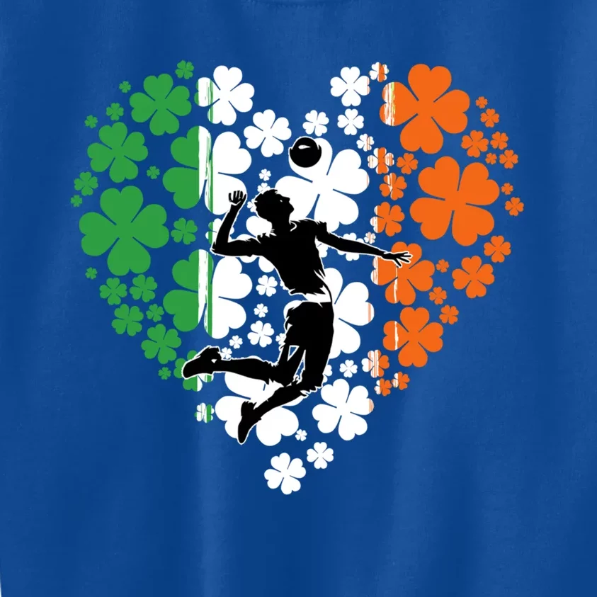 Funny Basketball Shamrock St Patrick's Day Ireland Flag Gift Kids Sweatshirt