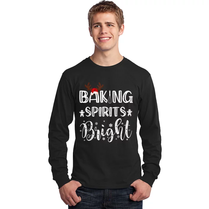 Funny Baking Spirits Bright Christmas Long Sleeve Shirt