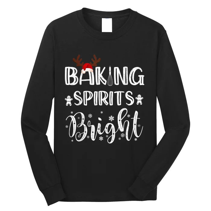 Funny Baking Spirits Bright Christmas Long Sleeve Shirt