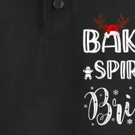 Funny Baking Spirits Bright Christmas Dry Zone Grid Performance Polo