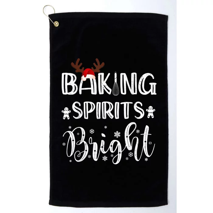 Funny Baking Spirits Bright Christmas Platinum Collection Golf Towel