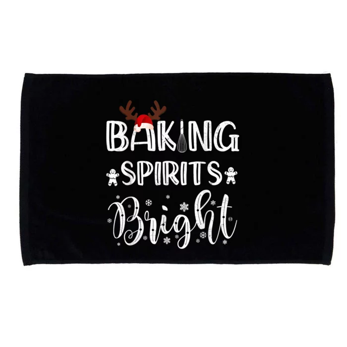 Funny Baking Spirits Bright Christmas Microfiber Hand Towel