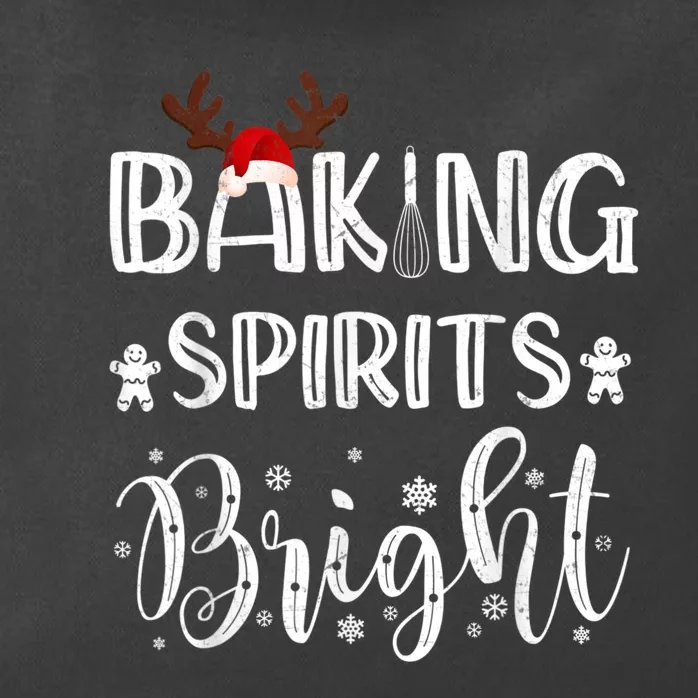 Funny Baking Spirits Bright Christmas Zip Tote Bag