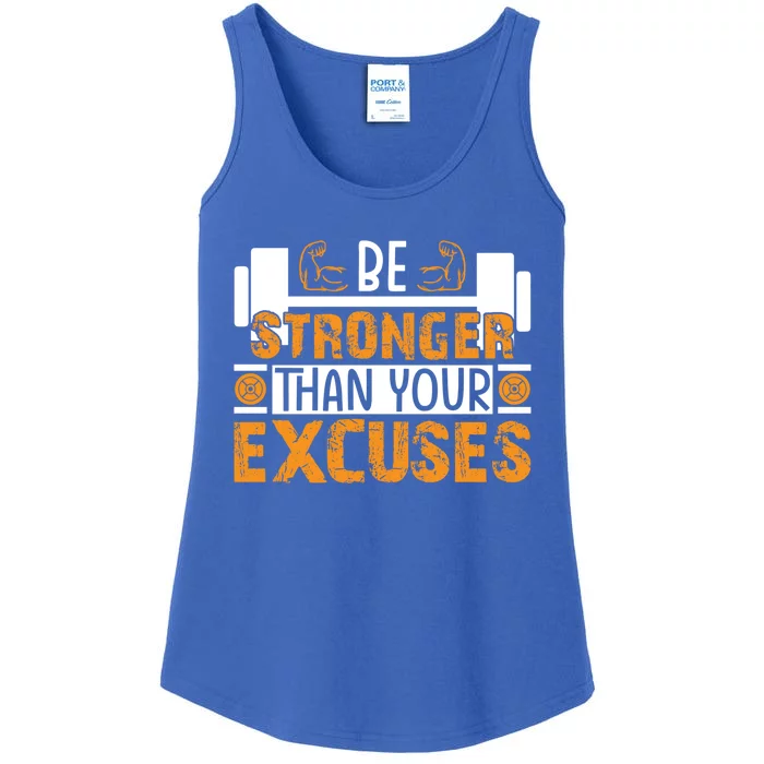 Fitness Be Stronger Than Your Excuses Unisex Tee Funny Gift Ladies Essential Tank