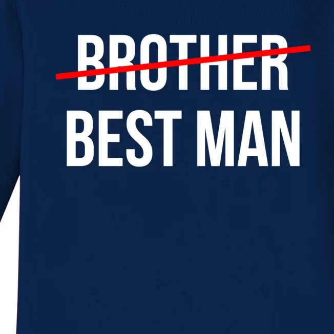 From Brother To Best Wedding Party Grooms Proposal Gift Baby Long Sleeve Bodysuit