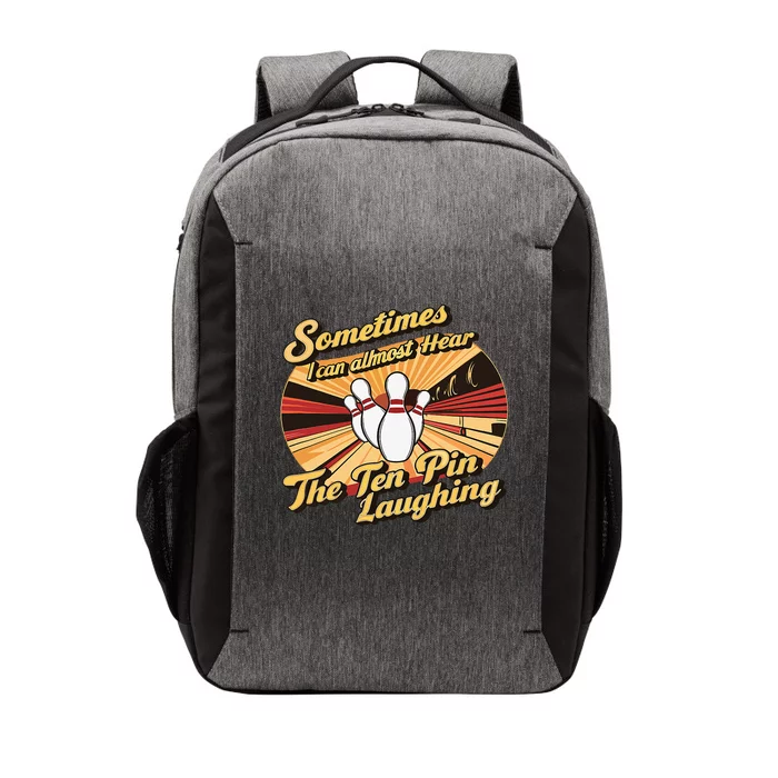 Funny Bowling Ten Pin Laughing Vector Backpack