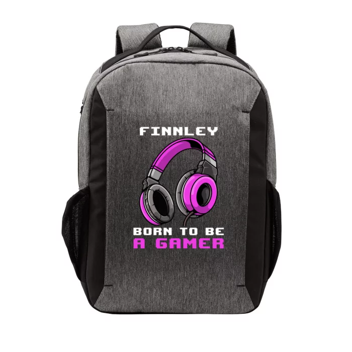 Finnley Born To Be A Gamer Personalized Gift Vector Backpack