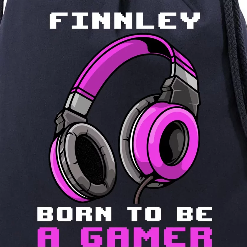 Finnley Born To Be A Gamer Personalized Gift Drawstring Bag