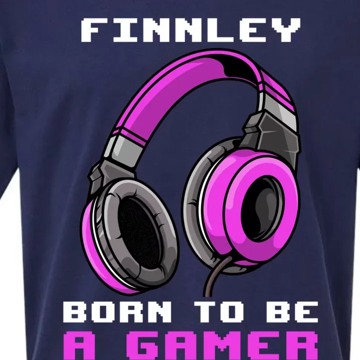 Finnley Born To Be A Gamer Personalized Gift Sueded Cloud Jersey T-Shirt