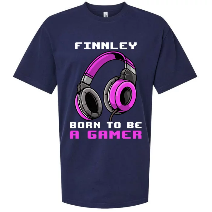 Finnley Born To Be A Gamer Personalized Gift Sueded Cloud Jersey T-Shirt