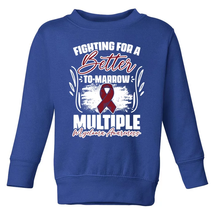 Fighting Better Tomarrow Support Multiple Myeloma Survivor Gift Toddler Sweatshirt