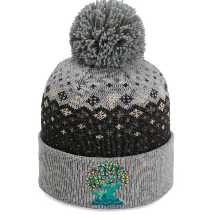 Funny Butterfly Tree Beautiful Art The Baniff Cuffed Pom Beanie