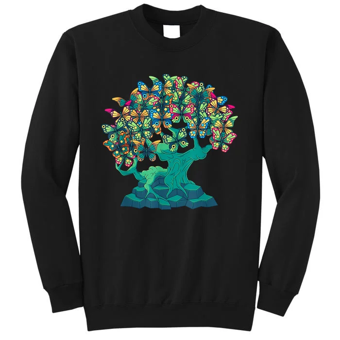 Funny Butterfly Tree Beautiful Art Tall Sweatshirt