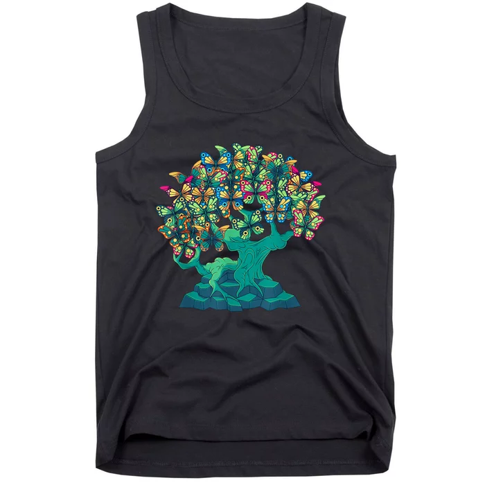 Funny Butterfly Tree Beautiful Art Tank Top