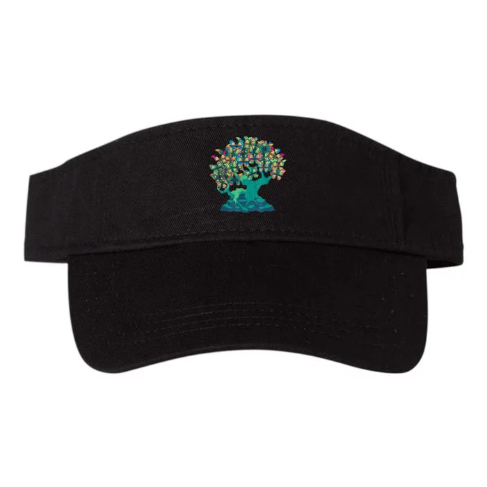 Funny Butterfly Tree Beautiful Art Valucap Bio-Washed Visor