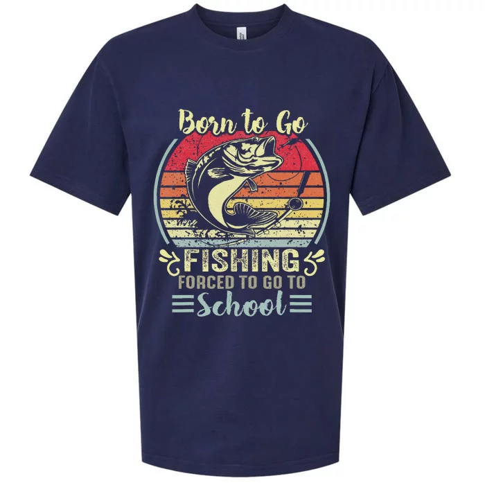 Funny Born To Go Fishing Bass Fish Fisherman Sueded Cloud Jersey T-Shirt