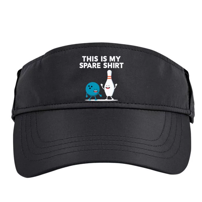 Funny Bowling Tee Spare Adult Drive Performance Visor