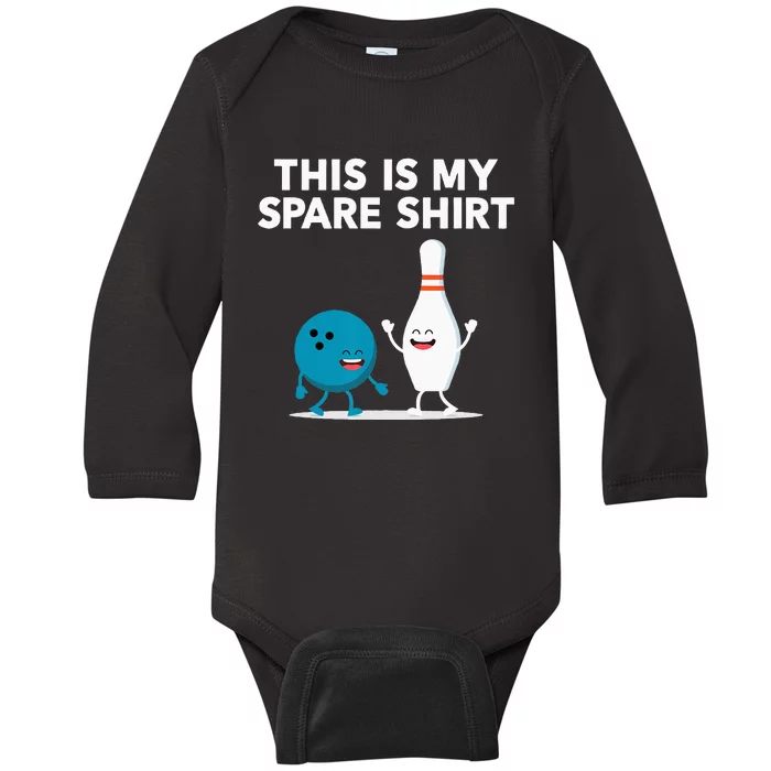 Funny Bowling Tee Spare Baby Long Sleeve Bodysuit