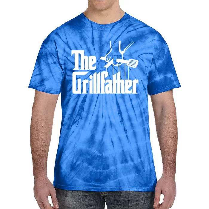 Funny Bbq The Grillfather Grilling Tools Grill And Smoker Gift Tie-Dye T-Shirt