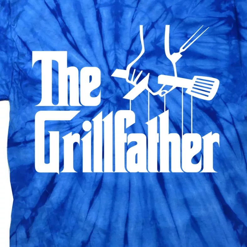 Funny Bbq The Grillfather Grilling Tools Grill And Smoker Gift Tie-Dye T-Shirt