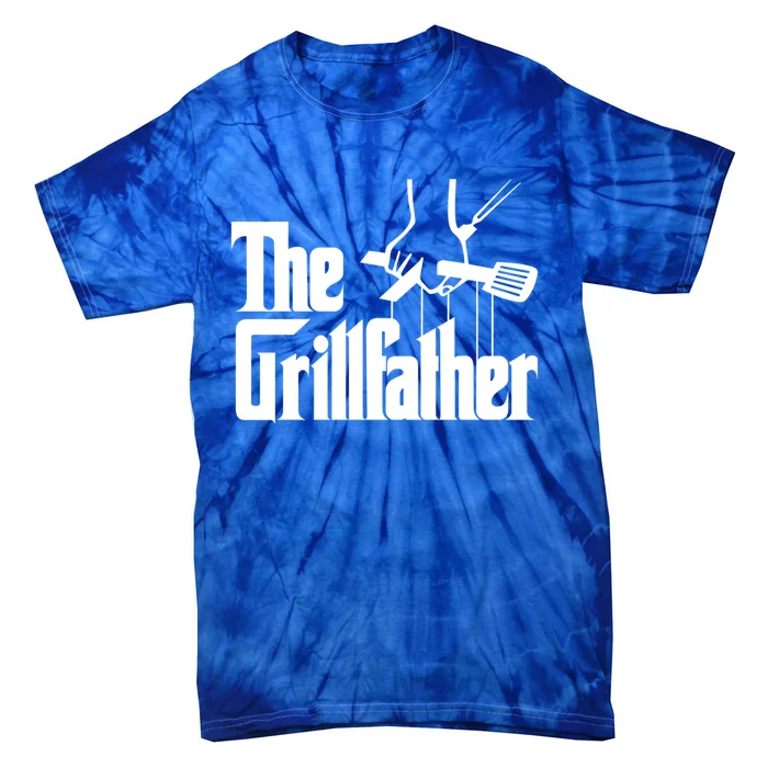 Funny Bbq The Grillfather Grilling Tools Grill And Smoker Gift Tie-Dye T-Shirt