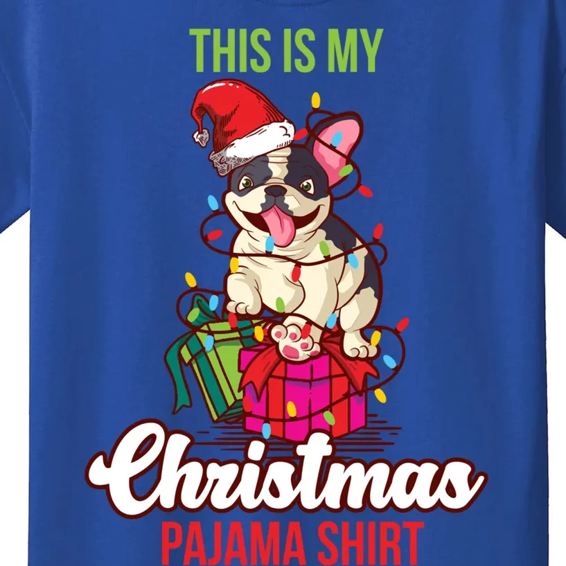 French Bulldog This Is My Christmas Pajama Cute Gift Kids T-Shirt