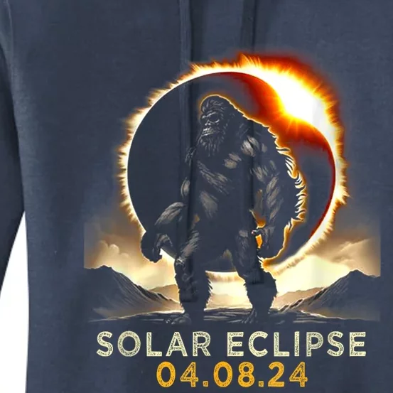 Funny Bigfoot Total Solar Eclipse 4.08.2024 Apparel Women's Pullover Hoodie