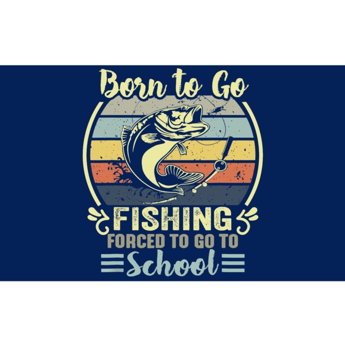 Funny Born To Go Fishing Bass Fish Fisherman Bumper Sticker