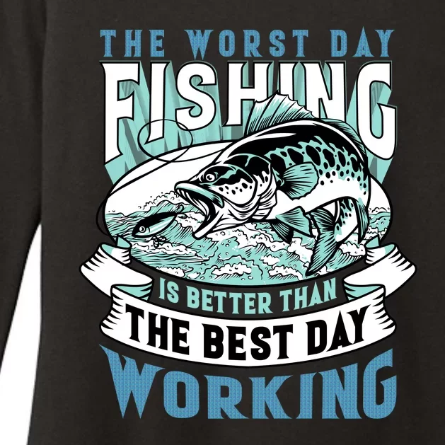 Fishing Better Than Working Womens CVC Long Sleeve Shirt