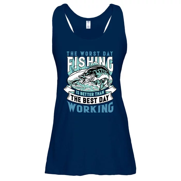 Fishing Better Than Working Ladies Essential Flowy Tank