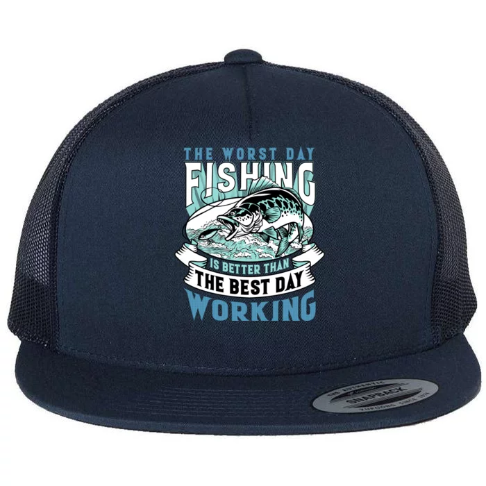 Fishing Better Than Working Flat Bill Trucker Hat