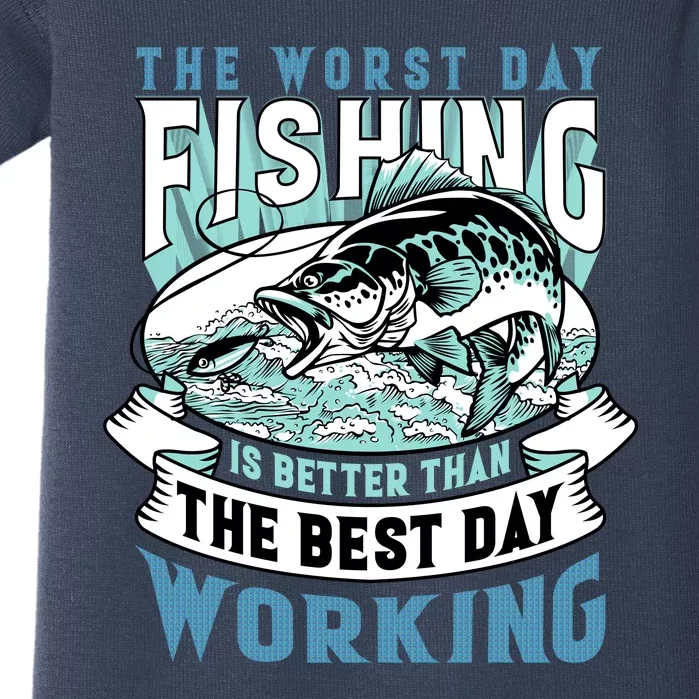 Fishing Better Than Working Baby Bodysuit