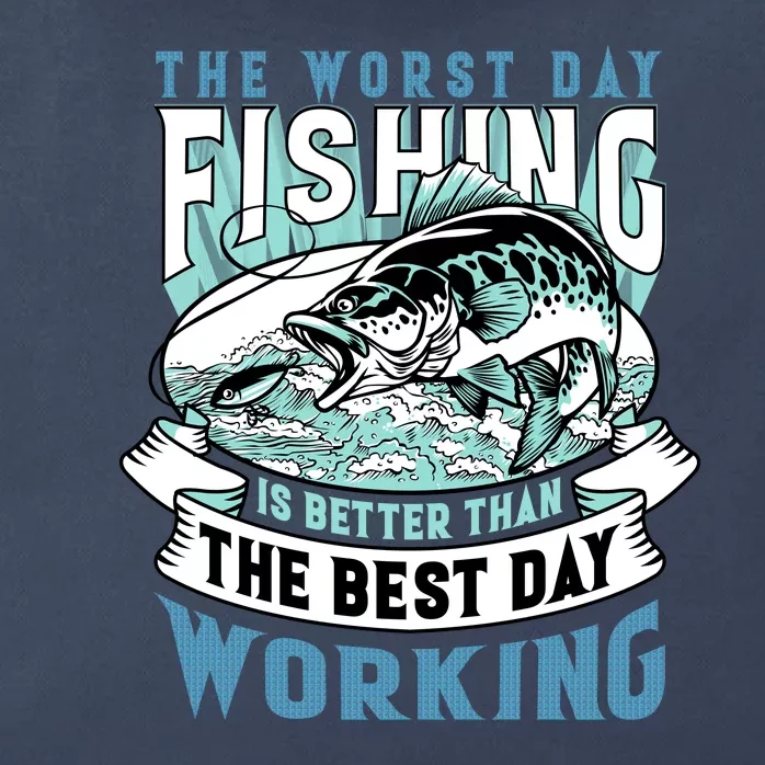 Fishing Better Than Working Zip Tote Bag