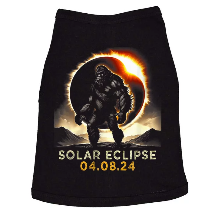 Funny Bigfoot Total Solar Eclipse 4.08.2024 Apparel Doggie Tank