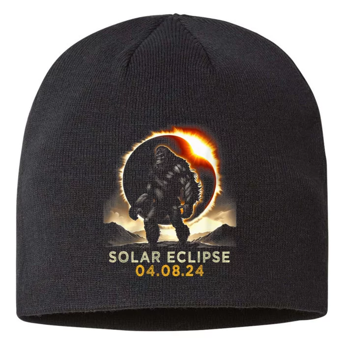 Funny Bigfoot Total Solar Eclipse 4.08.2024 Apparel 8 1/2in Sustainable Knit Beanie