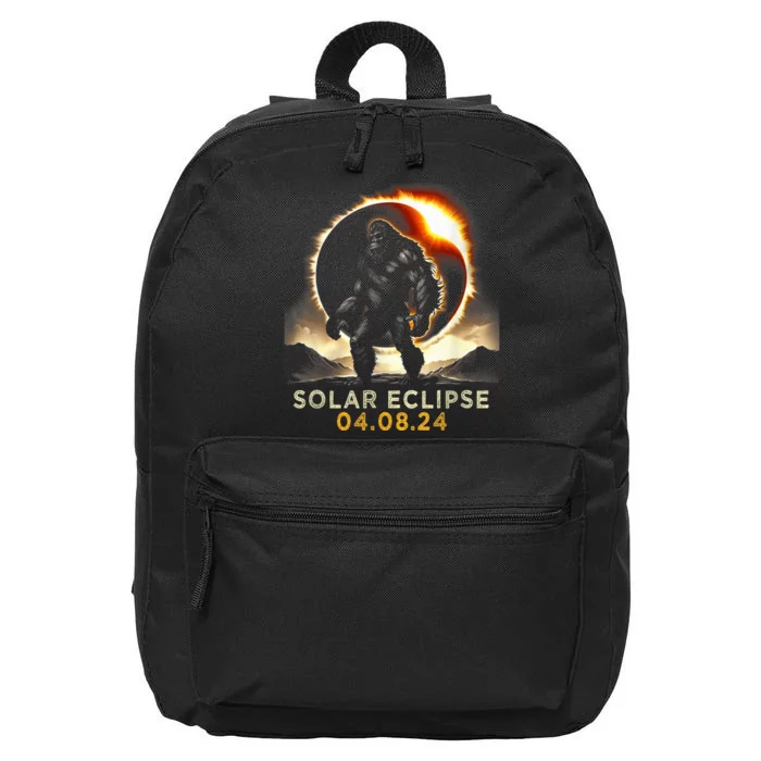 Funny Bigfoot Total Solar Eclipse 4.08.2024 Apparel 16 in Basic Backpack