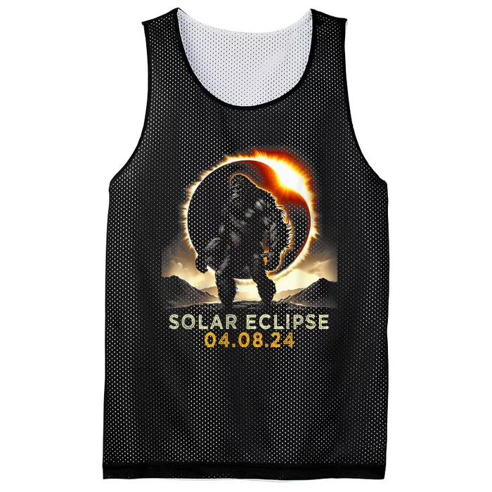 Funny Bigfoot Total Solar Eclipse 4.08.2024 Apparel Mesh Reversible Basketball Jersey Tank