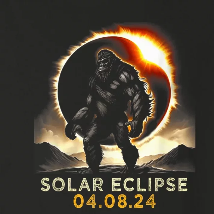 Funny Bigfoot Total Solar Eclipse 4.08.2024 Apparel Toddler Long Sleeve Shirt