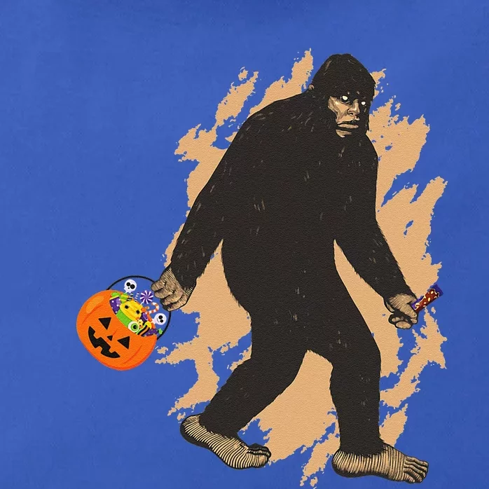 Funny Bigfoot Trick Or Treating Sasquatch Halloween Zip Tote Bag