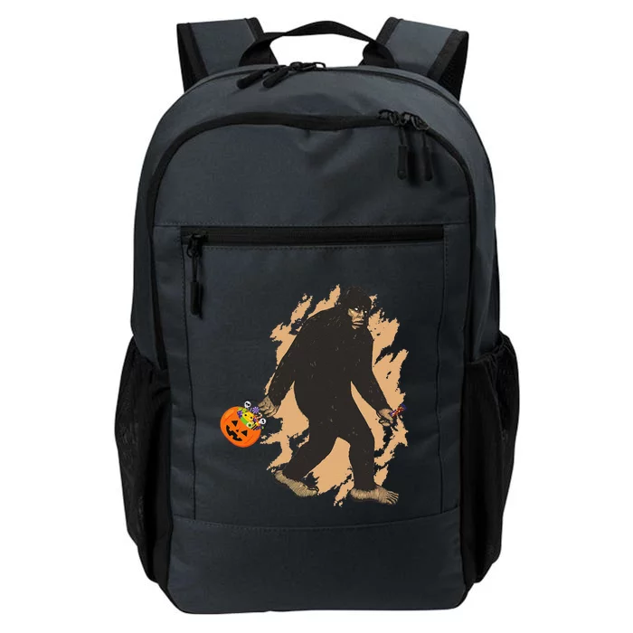 Funny Bigfoot Trick Or Treating Sasquatch Halloween Daily Commute Backpack