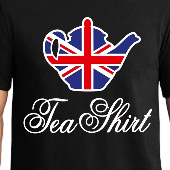 Funny British Tea Gift Uk Teapot Union Jack Flag Tea Pun Gift Pajama Set