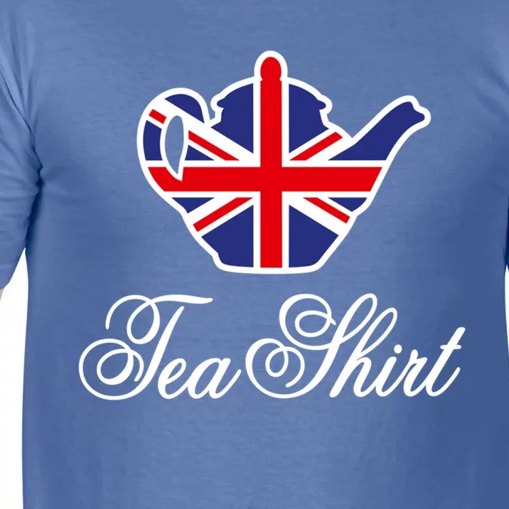 Funny British Tea Gift Uk Teapot Union Jack Flag Tea Pun Gift Comfort Colors T-Shirt