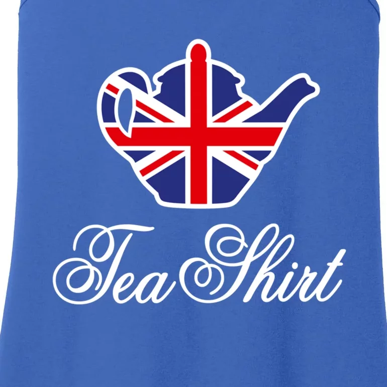 Funny British Tea Gift Uk Teapot Union Jack Flag Tea Pun Gift Ladies Essential Tank